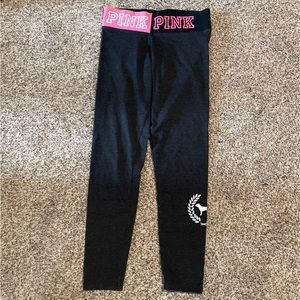 PINK black washed leggings M (8-10)